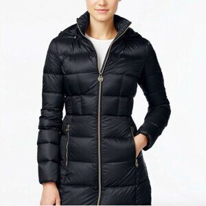 Michael Kors Womens Hooded Long Puffer Coat Sz PXS